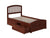 Oakestry Richmond Platform Matching Footboard and Turbo Charger with Urban Bed Drawers, Twin XL, Walnut