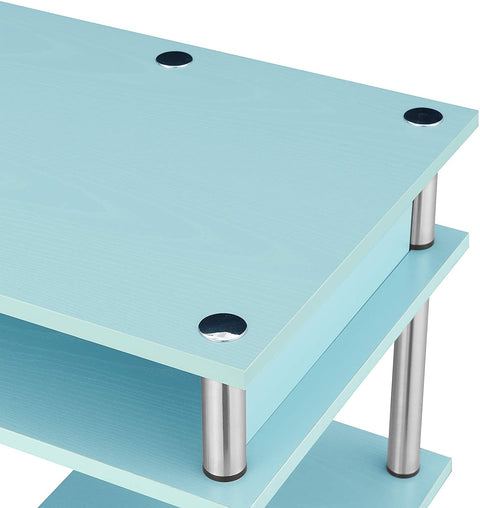 Oakestry No Tools Student Desk with Shelves, Seafoam