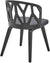Oakestry Nia Faux Leather Wood Dining Chairs-Set of 2, 19&#34; Seat Height, Gray/Matte Black