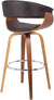 Oakestry Julyssa Mid-Century Swivel Bar stool, 30&#34;, Brown