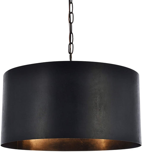 Oakestry LD6015D20 Miro 3 Light 20&#34; Wide Pendant with an Aluminum Shade, Vintage Black