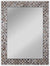 Oakestry CH8M103BS32-VRT Reflection Verical/Horizontal Hanging Seashell Finish Rectangle Framed Wall Mirror 32&#34; Height,Multicolor