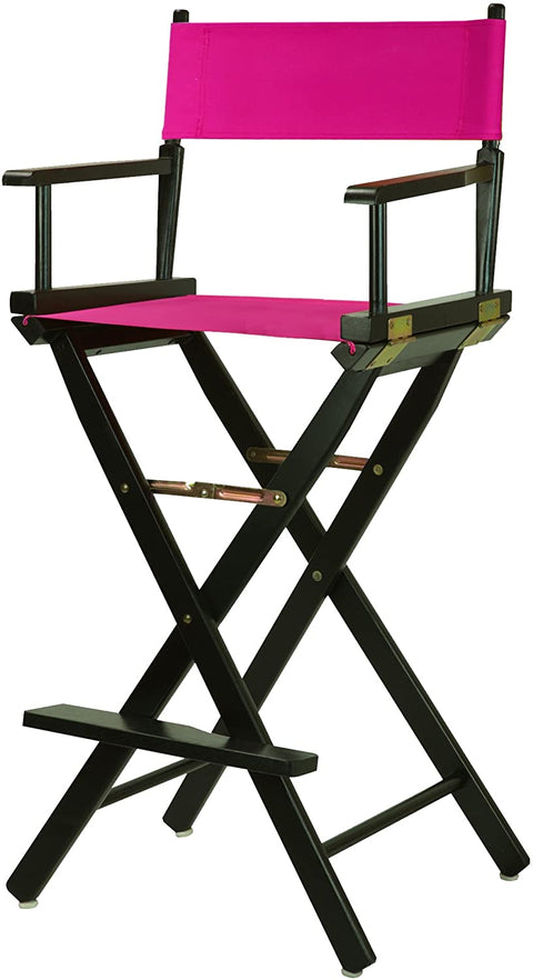30 Directors Chair Black Frame-Magenta Canvas