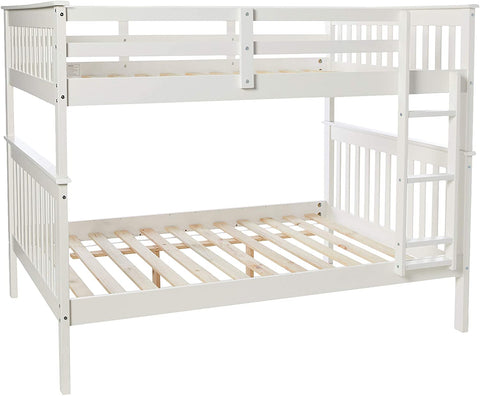 Oakestry Kids Mission Bunk Bed, Full/Full, White