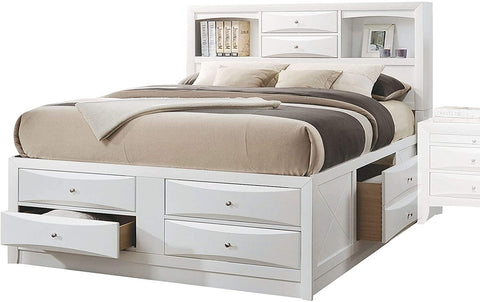 Oakestry Ireland 21710F Full Bed with Storage, White