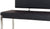 Oakestry Knox Bench with Back and Stainless Steel Frame - Black