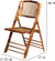 Oakestry Bamboo Folding Chairs, 4-Pack, Wood