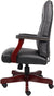 Oakestry Classic Executive Caressoft Chair with Mahogany Finish in Black