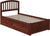 Oakestry Richmond Platform Bed with 2 Urban Bed Drawers, Twin XL, Walnut