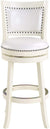 Oakestry Bristol Bar Height Swivel Stool, 29-Inch, Distressed White