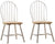Oakestry Farmhouse Chair, White/Natural, Set of 2