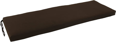 Oakestry Solid Twill Bench Cushion, 60&#34; x 19&#34;, Chocolate