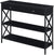 Oakestry Tucson 1-Drawer Console Table with Shelves, Black/Black