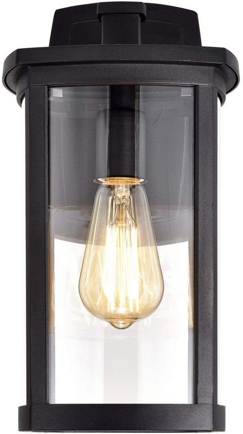 Oakestry CH2S206BK14-OD1 Quill Transitional 1 Light Outdoor Wall Sconce 14&#34; Height,