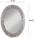 Oakestry CH8M103BS36-VOV Reflection Vertical Hanging Seashell Finish Oval Framed Wall Mirror 35&#34; Height,Multicolor