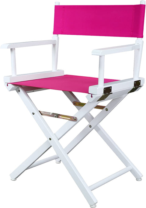 18 Directors Chair White Frame-Magenta Canvas