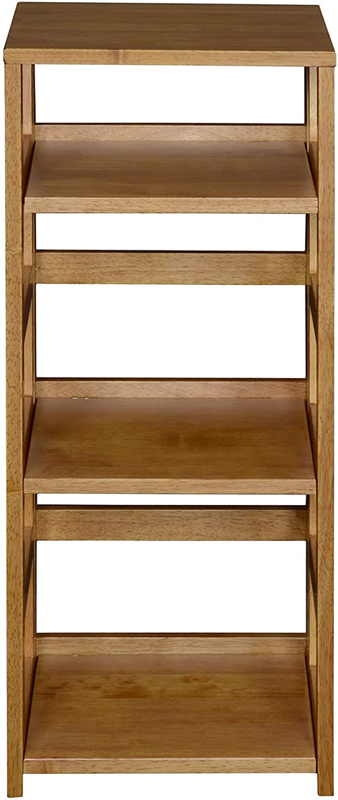 Oakestry Flip Flop Square Folding Bookcase, 34-inch, Medium Oak