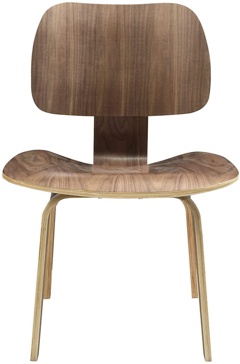 Oakestry Fathom Mid-Century Modern Molded Plywood Kitchen and Dining Room Chair in Walnut