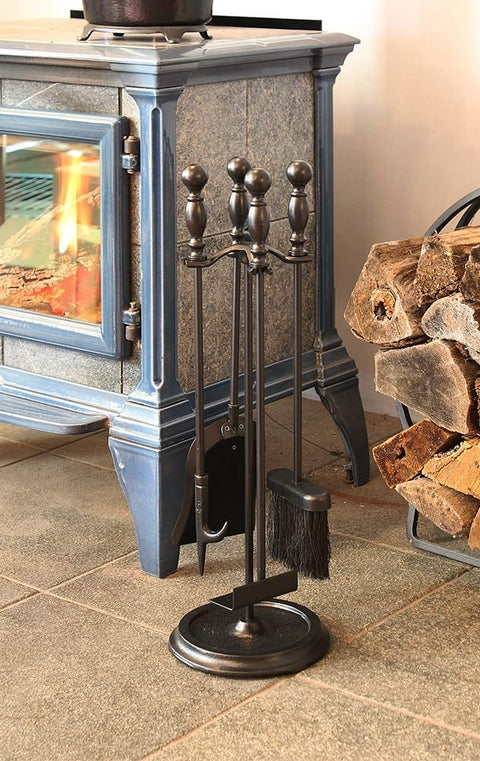 Oakestry Bolton 5-piece Mini Fireplace Stove Tool Set, Black