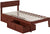 Oakestry Boston Bed with 2 Drawers, Twin, Walnut