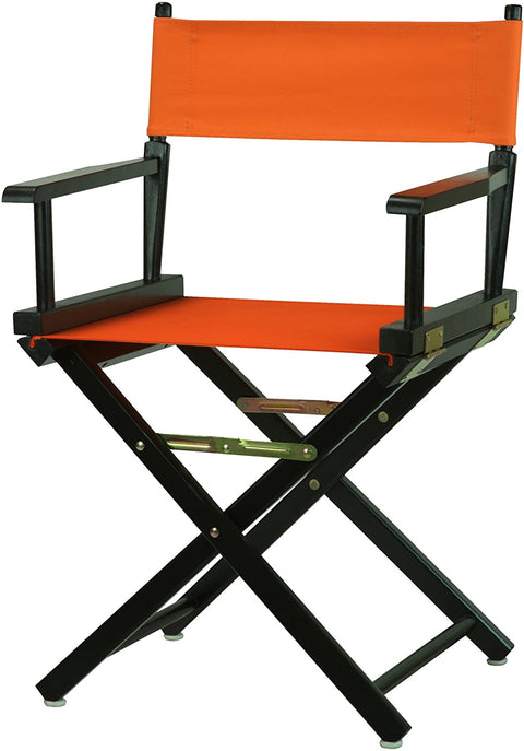 18 Directors Chair Black Frame-Tangerine Canvas