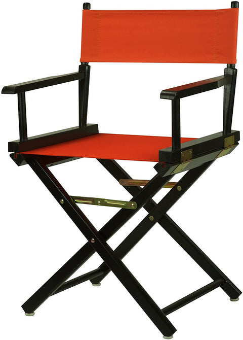 18 Directors Chair Black Frame-Orange Canvas