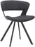 Oakestry Ulric Wood and Metal Modern Dining Room Accent Chair, 18&#34; Seat Height, Charcoal/Black