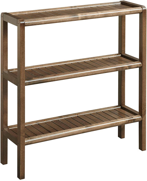 Oakestry Solid Wood Abingdon Console, Stand, Bookcase, Shoe Rack, 3 Tier One Size Antique Chestnut
