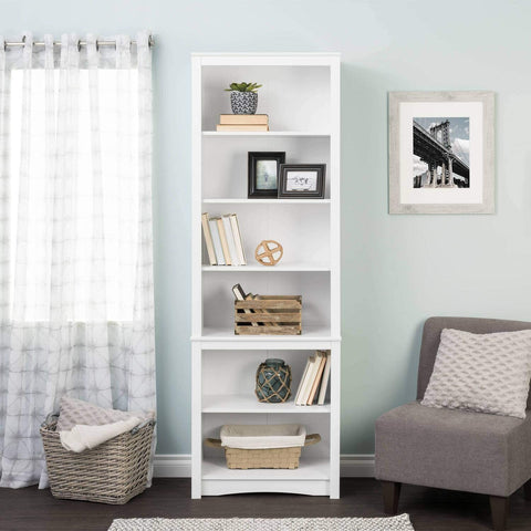 Oakestry Tall Bookcase, 80&#34; H, White