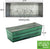 Oakestry VFB-05 Medium, Green Galvanized Steel Window Flower Box Resistance Against Rust and Corrosion with Drainage Holes and Easy Installation, White
