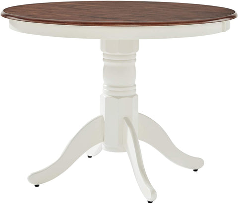 Oakestry Shelby Dining Table, Round, Distressed White