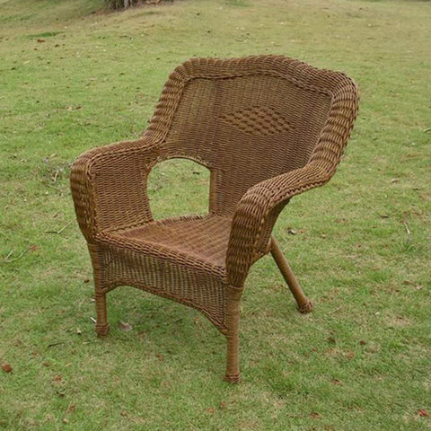 Oakestry Furniture Piece Camelback Resin Wicker Patio Chairs (Set of 2)