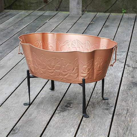 Oakestry C-52C Embossed Copper Galvanized Oval tub