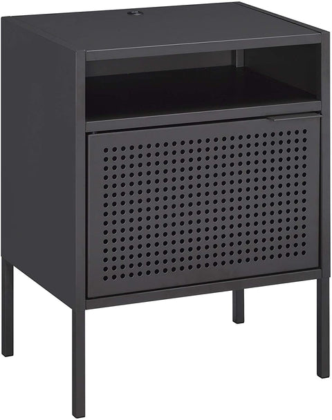 Oakestry Gemma Nightstand with USB Port in Gray