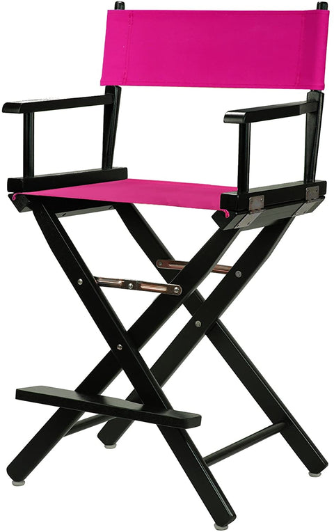 24 Directors Chair Black Frame-Magenta Canvas