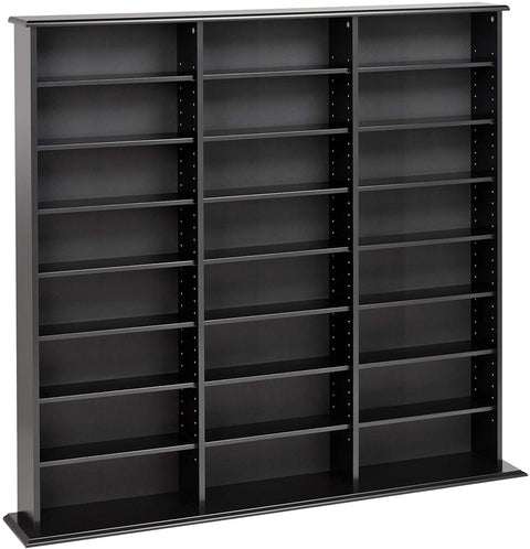 Oakestry Triple Width Wall Storage Cabinet, Black