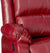 Oakestry Zuriel Red Faux Leather Reclining Sofa