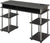 Oakestry No Tools Student Desk with Charging Station and Shelves, Charcoal Gray