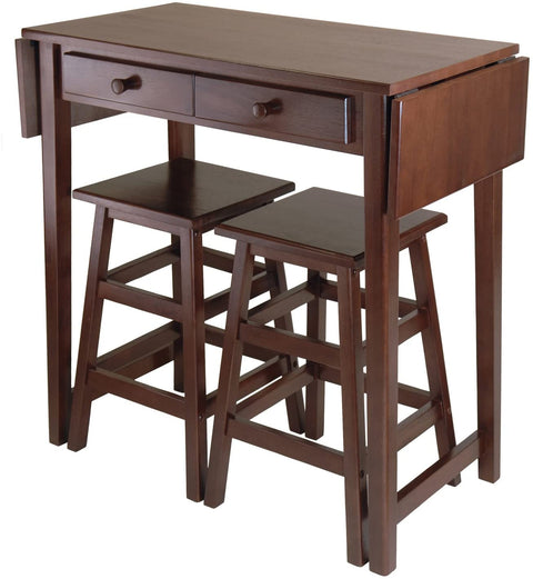 Oakestry Mercer Double Drop Leaf Table with 2 Stools