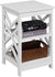 Oakestry Titan End Table with Shelves, White