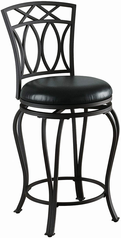 Oakestry Swivel Counter Height Stool, 24&#34;, Black