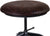 Oakestry Elena Adjustable Barstool in Brown Fabric and Industrial Grey Metal Finish