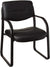 Oakestry B9529 Leather Sled Base Side Guest Chair, Black