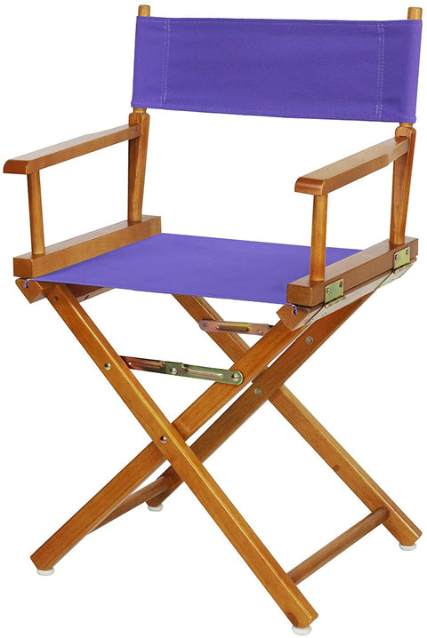 18 Directors Chair Honey Oak Frame-Purple Canvas