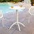 Oakestry Octopus Round Patio Bistro Table in White, Commercial Grade