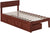 Oakestry Boston Bed with 2 Drawers, Twin, Walnut