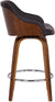 Oakestry Alec Faux Leather Swivel Barstool, 30&#34; Bar Height, Brown