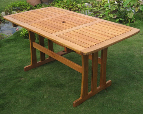 Oakestry TT-RE-007-IC Furniture Piece Royal Tahiti Outdoor Wood Rectangular Dining Table