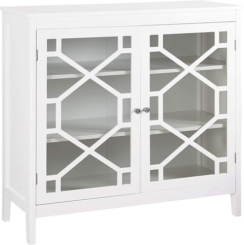 Oakestry Betty Wood Large Accent Cabinet in White