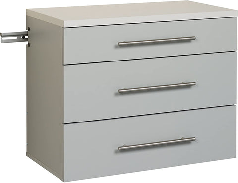Oakestry GSCW-0730-1 Hang-Ups 3-Drawer Base Storage Cabinet, Light Gray